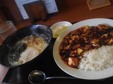 四川麻婆飯＋あっさり塩ラーメン」