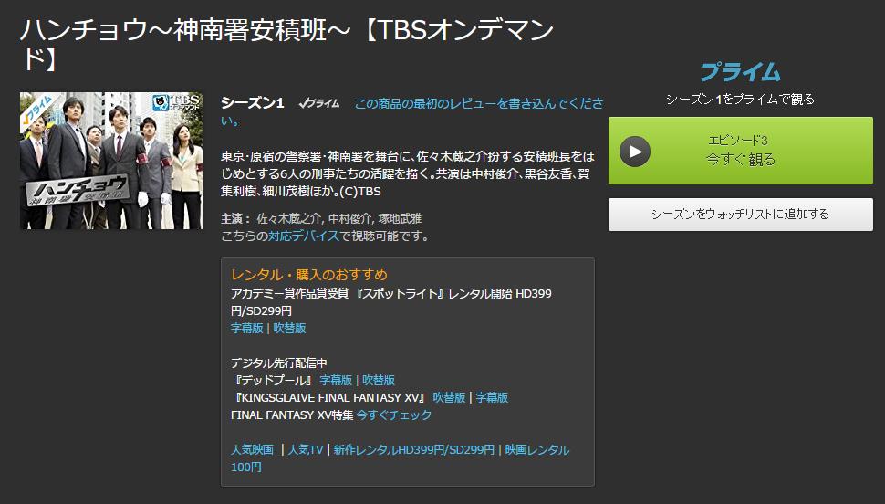 Amazonプライムビデオに ハンチョウ がやっと来たー ほぼ日刊へろへろ管理人日記